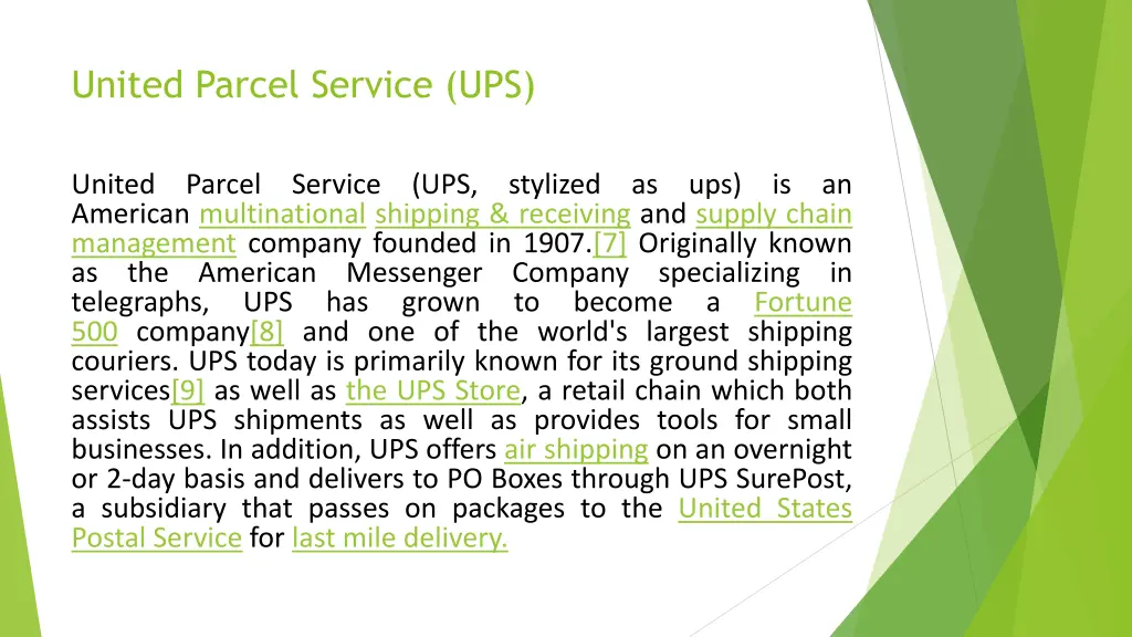 united parcel service ups