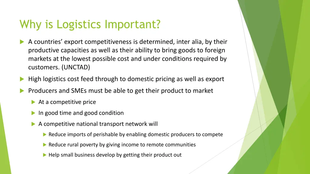 why is logistics important