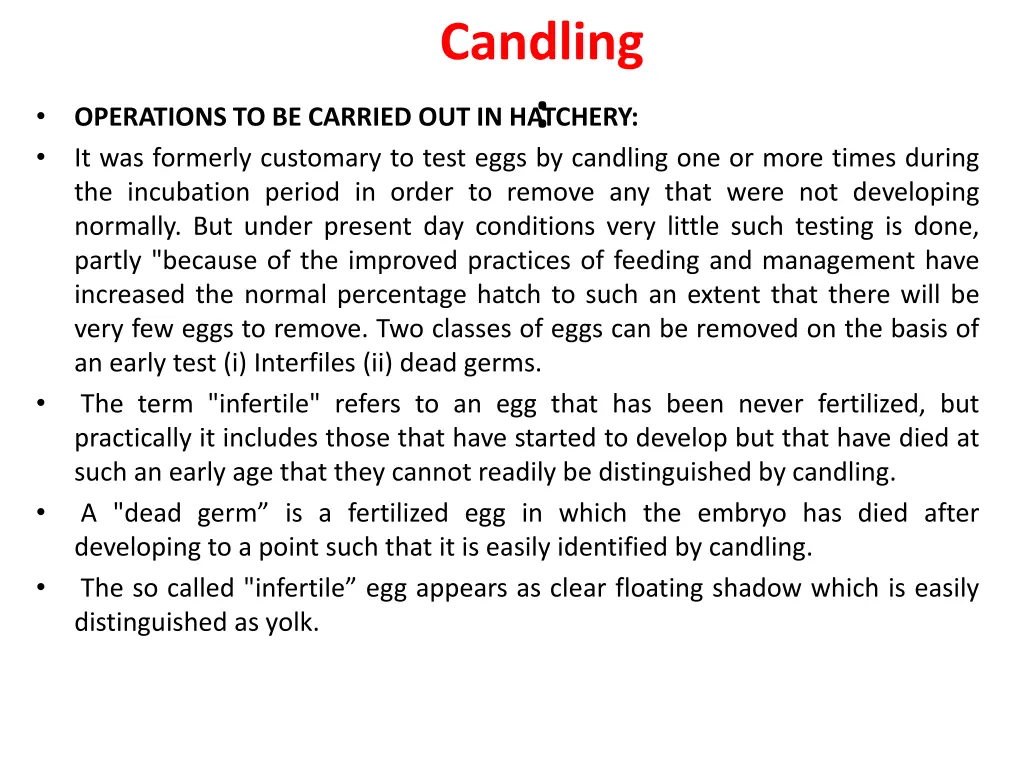 candling