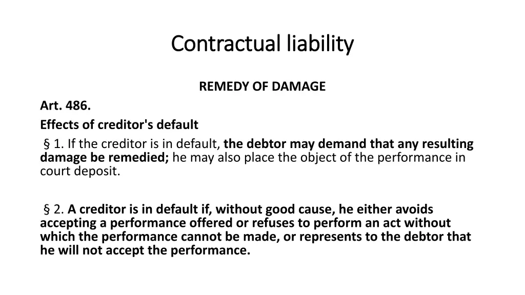 contractual contractual liability 13