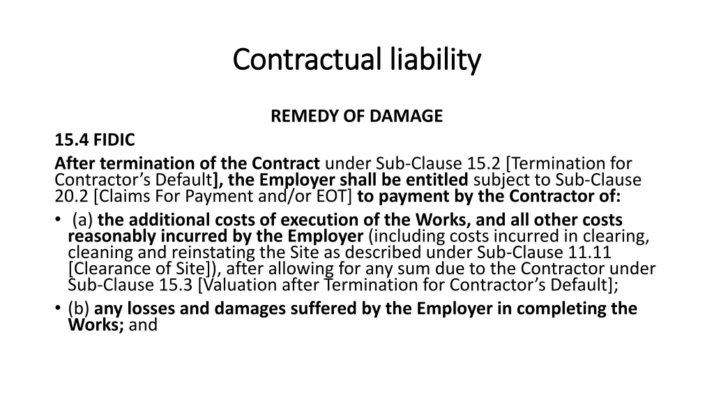 contractual contractual liability 15