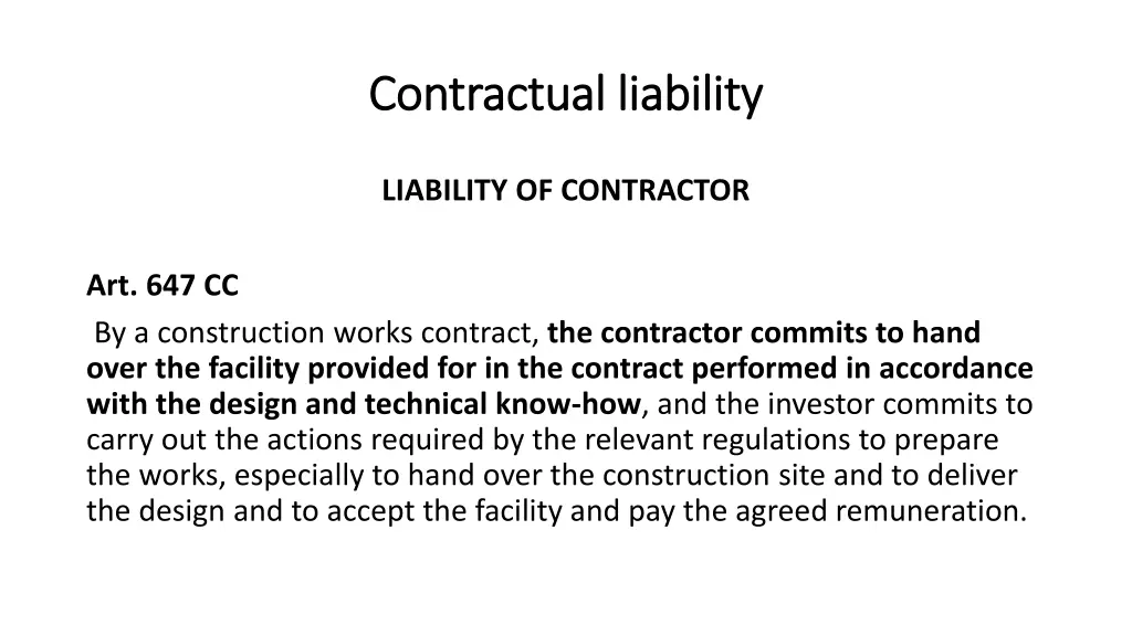 contractual contractual liability 2