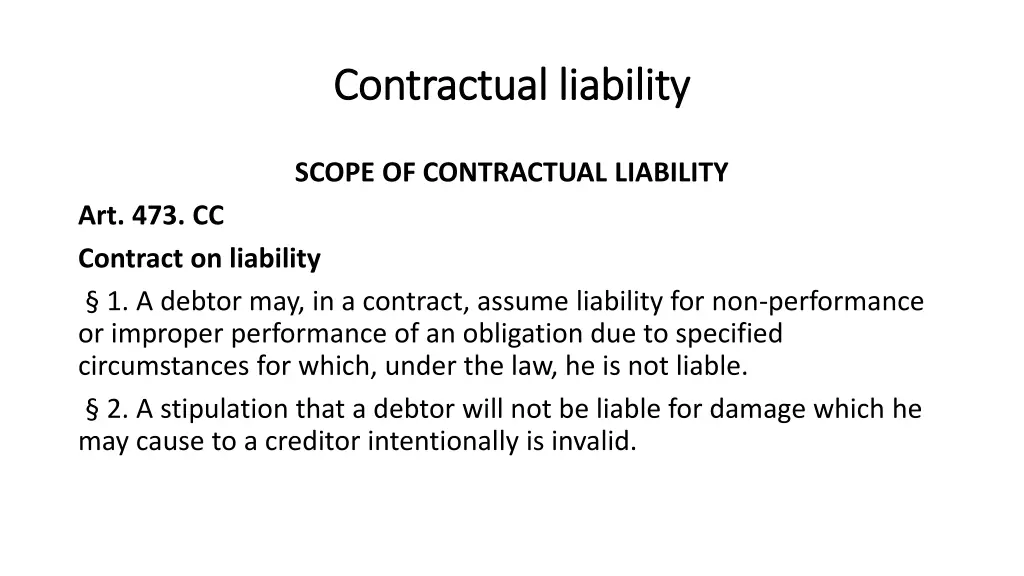 contractual contractual liability 4