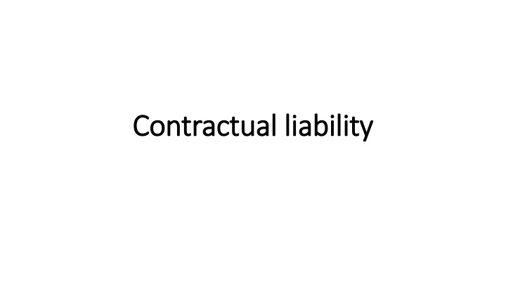 contractual liability contractual liability