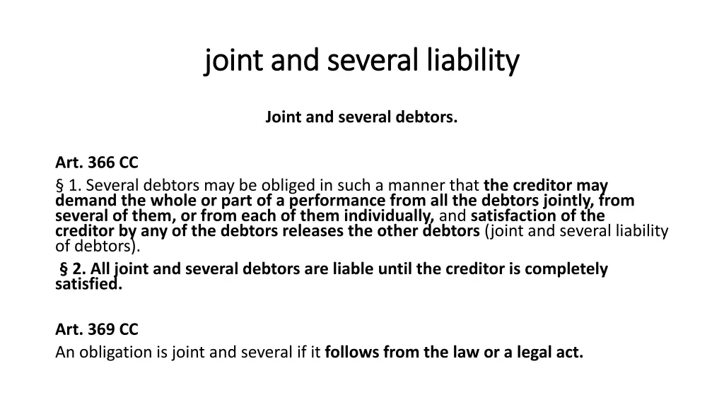 joint and several liability joint and several 3