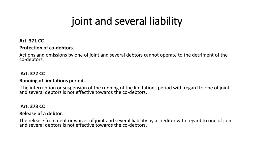 joint and several liability joint and several 4