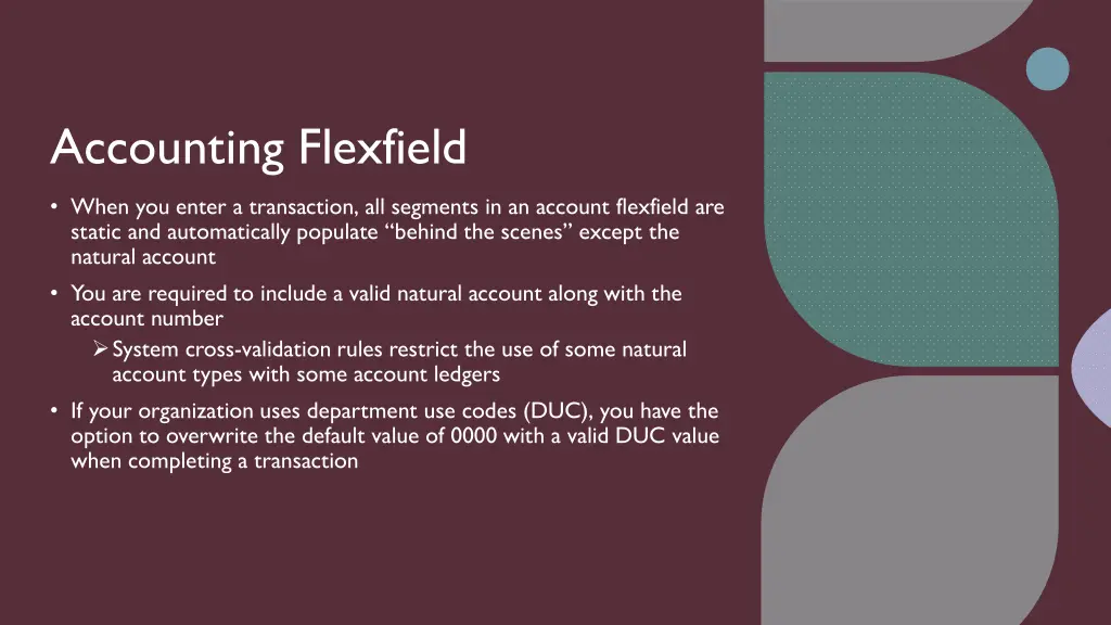 accounting flexfield