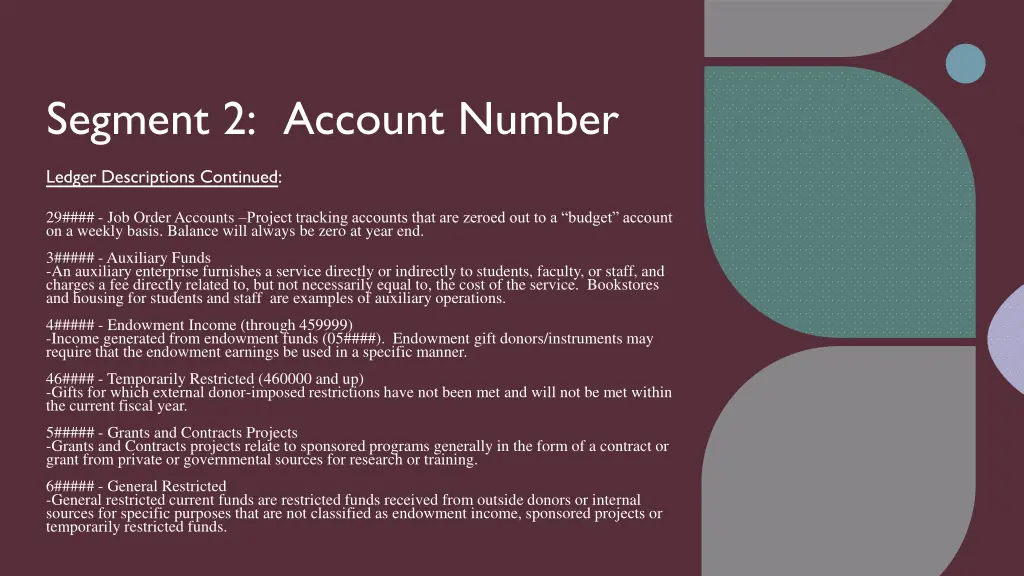 segment 2 account number 1