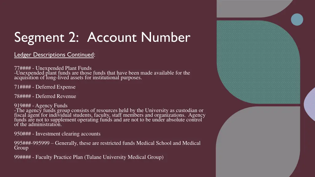 segment 2 account number 2