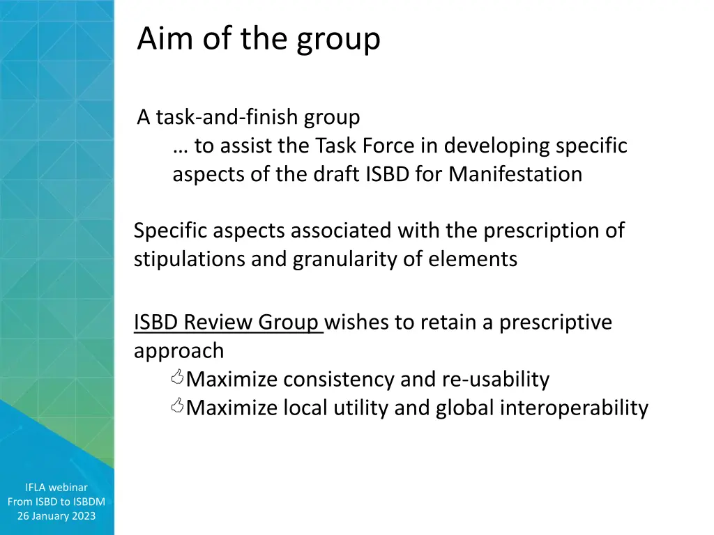 aim of the group