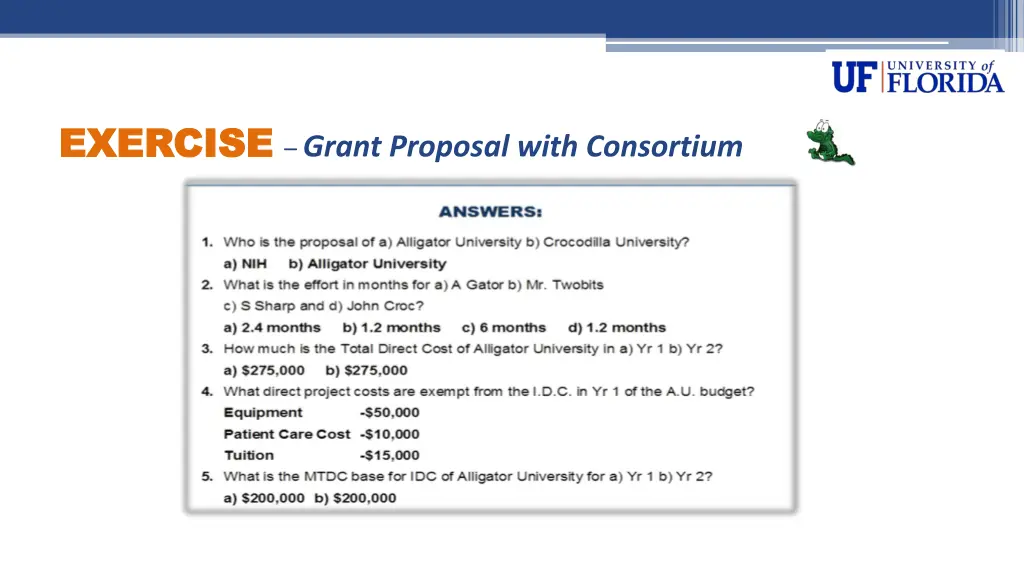 exercise exercise grant proposal with consortium