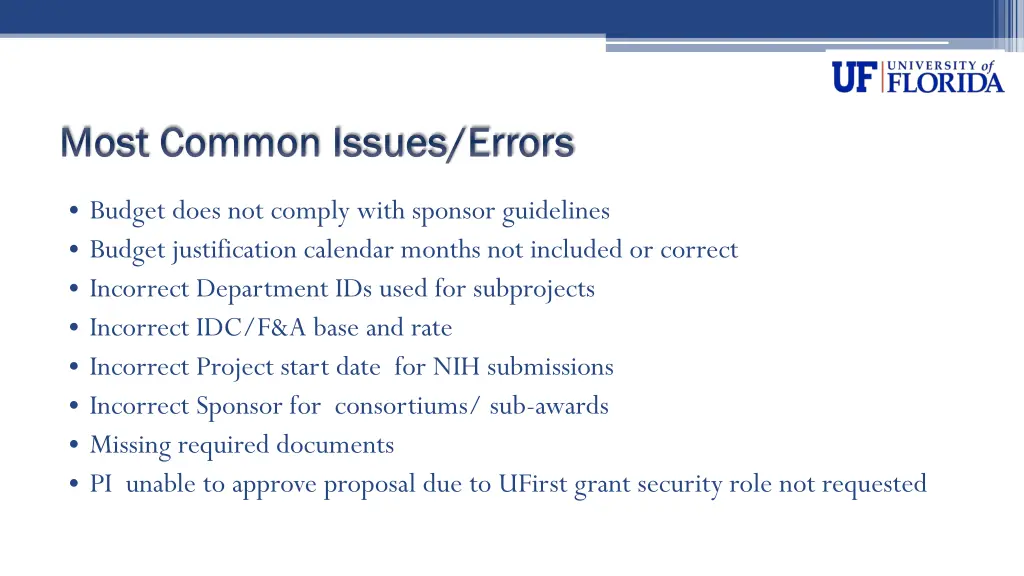 most common issues errors most common issues