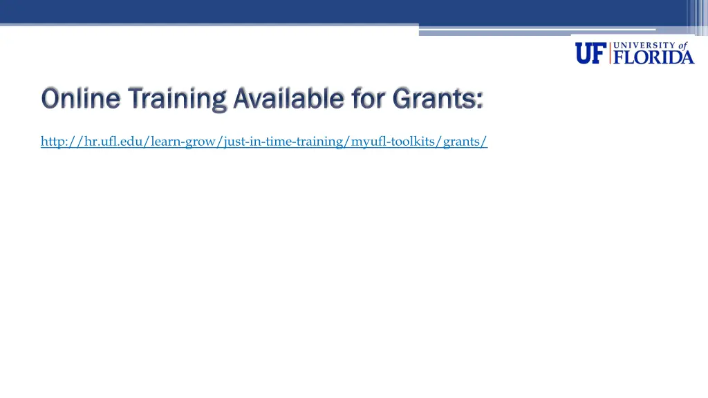 online training available for grants online