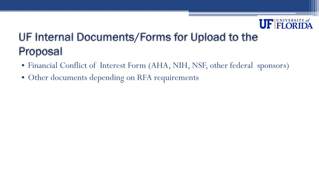 uf internal documents forms for upload