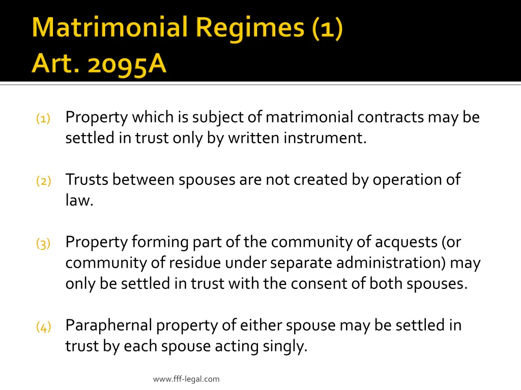 1 property which is subject of matrimonial