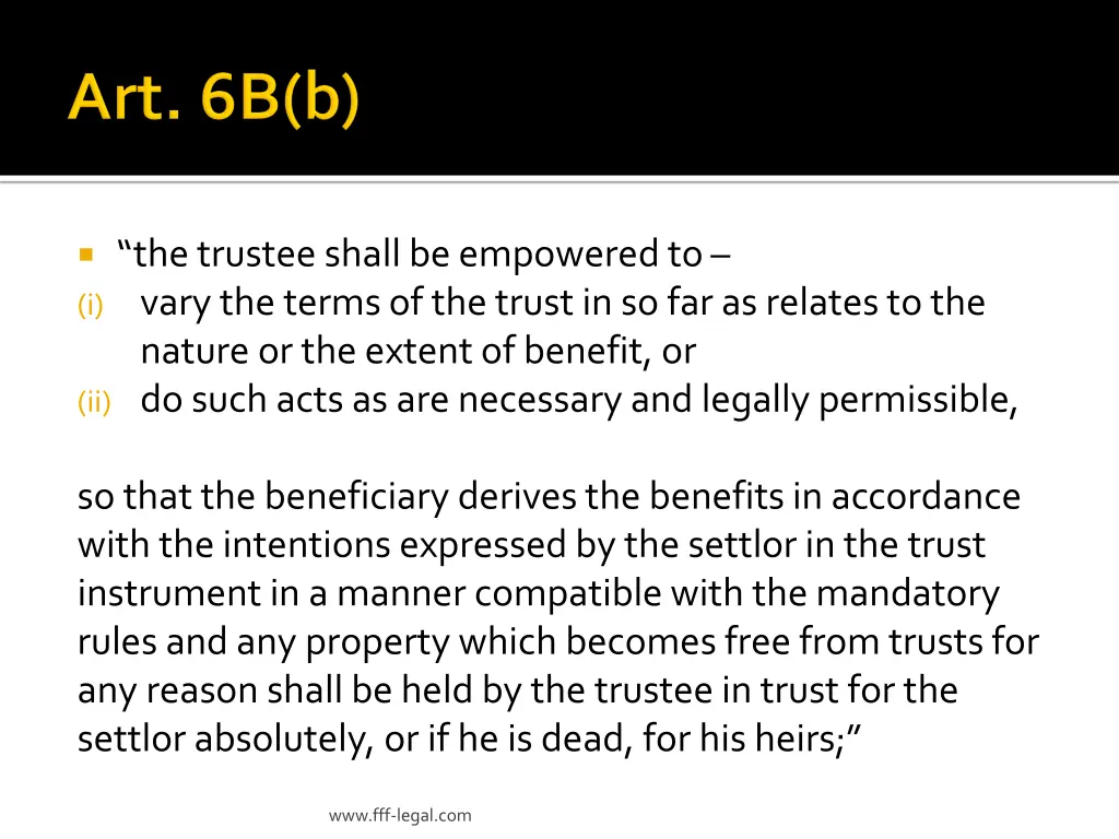 the trustee shall be empowered to i vary