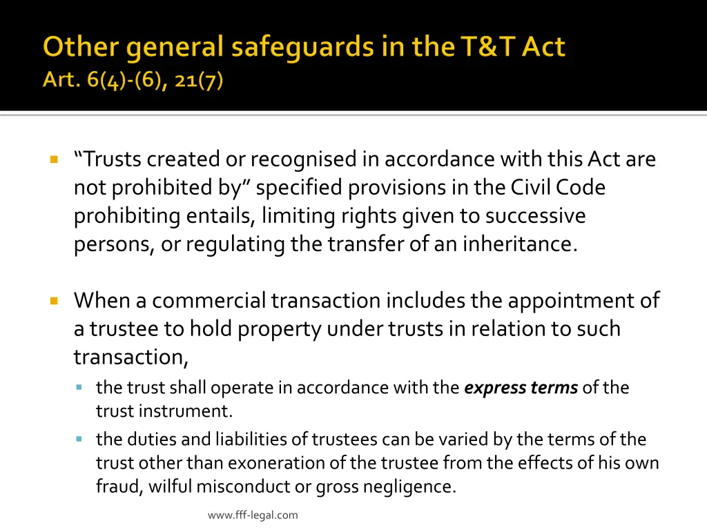 trusts created or recognised in accordance with