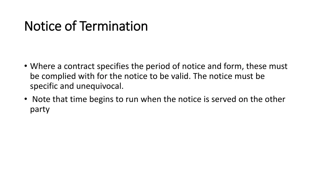 notice of termination notice of termination 2