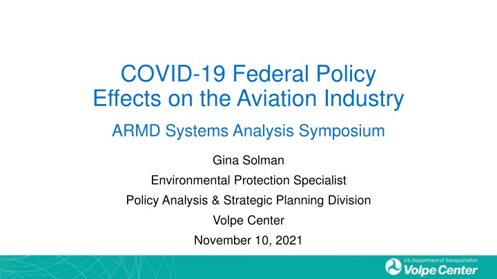 covid 19 federal policy effects on the aviation