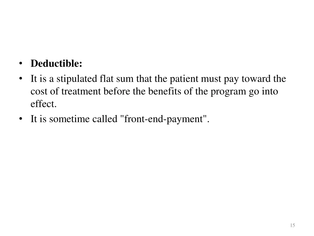 deductible it is a stipulated flat sum that