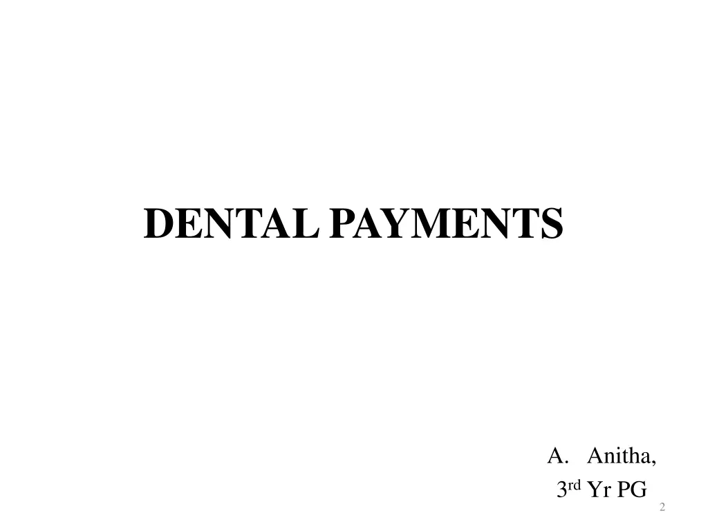 dental payments