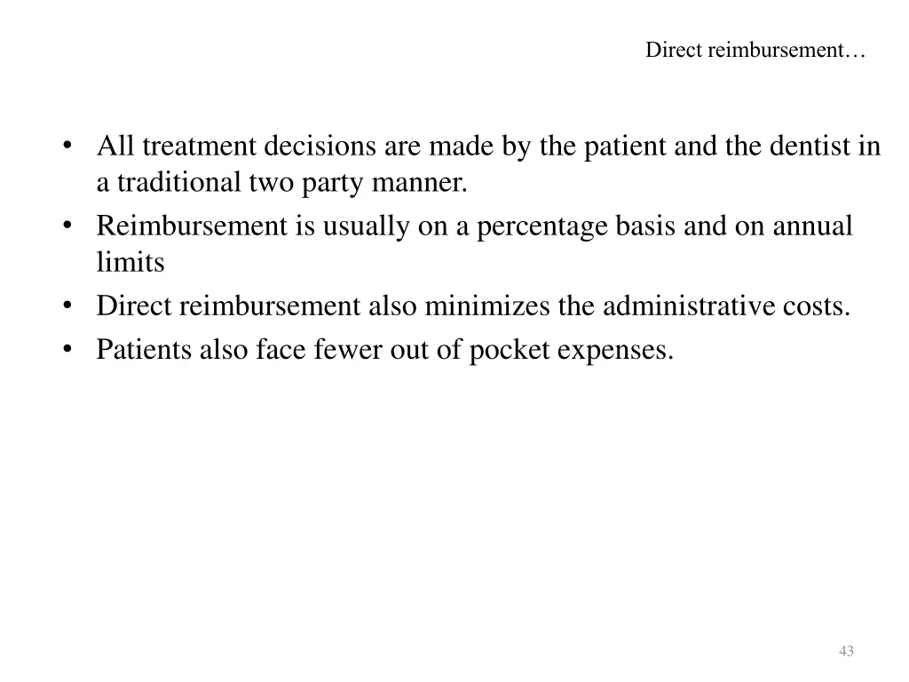 direct reimbursement 1