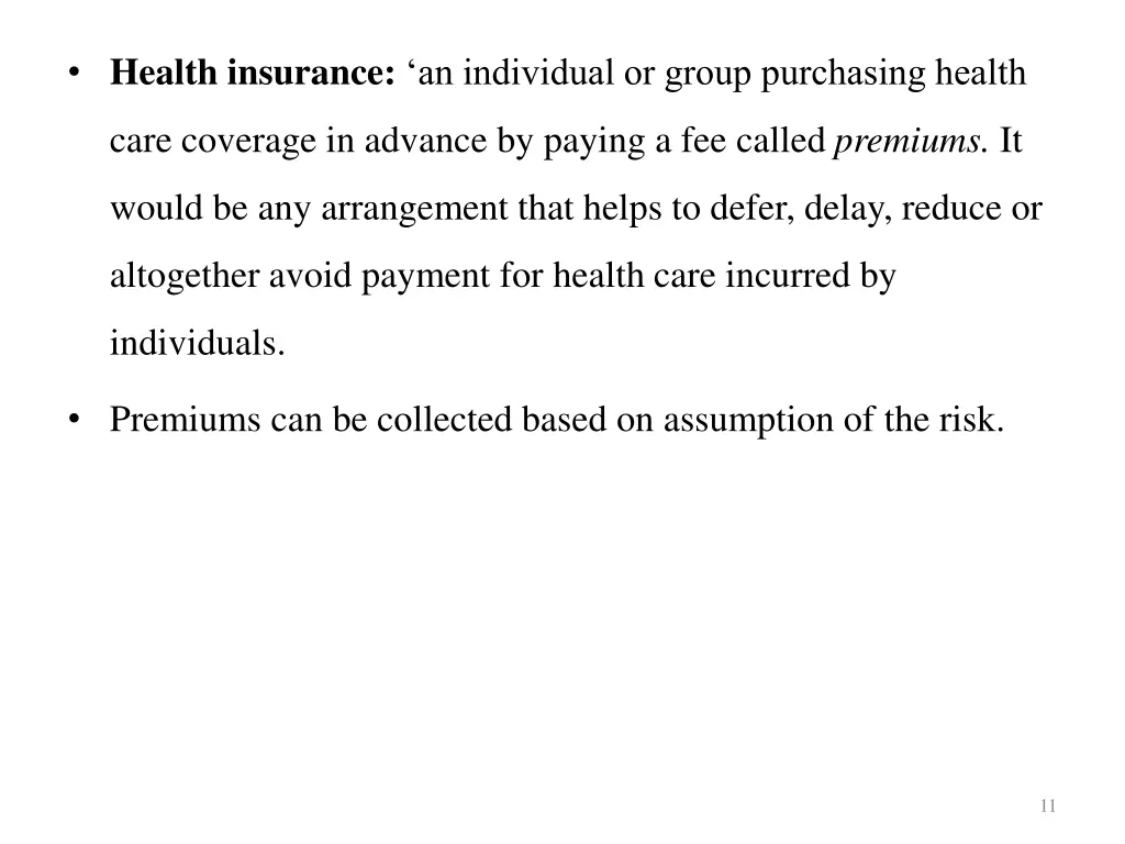 health insurance an individual or group