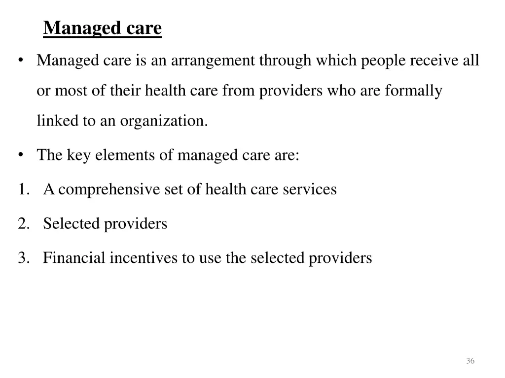 managed care