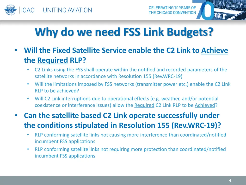 why do we need fss link budgets 1