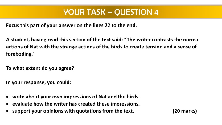 your task question 4