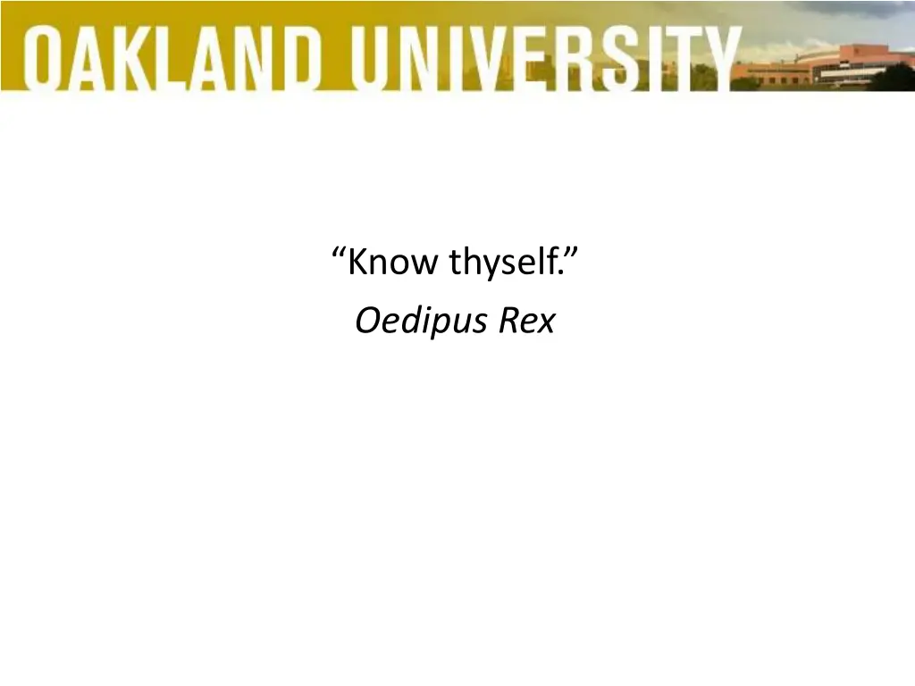 know thyself oedipus rex