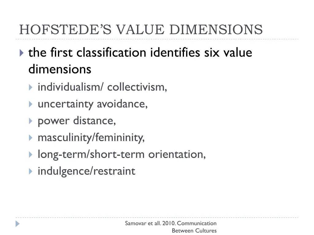 hofstede s value dimensions 1