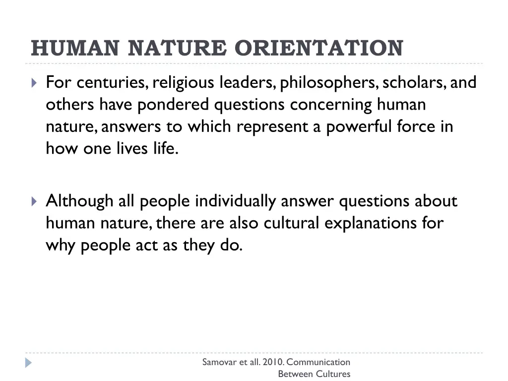 human nature orientation