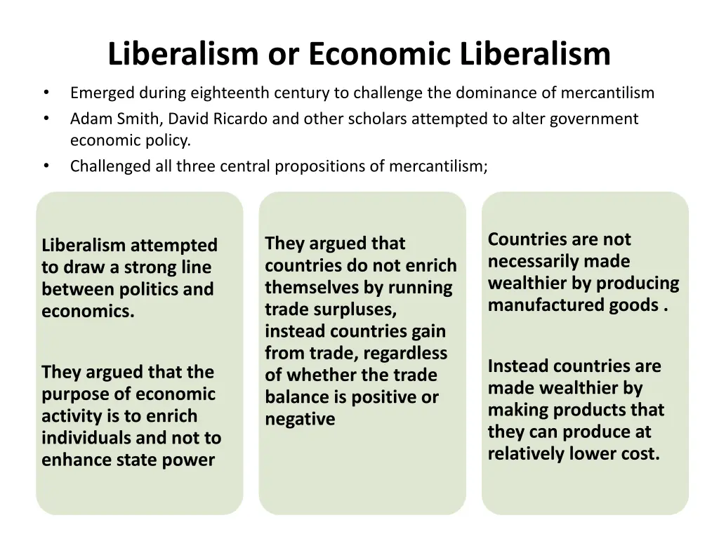 liberalism or economic liberalism