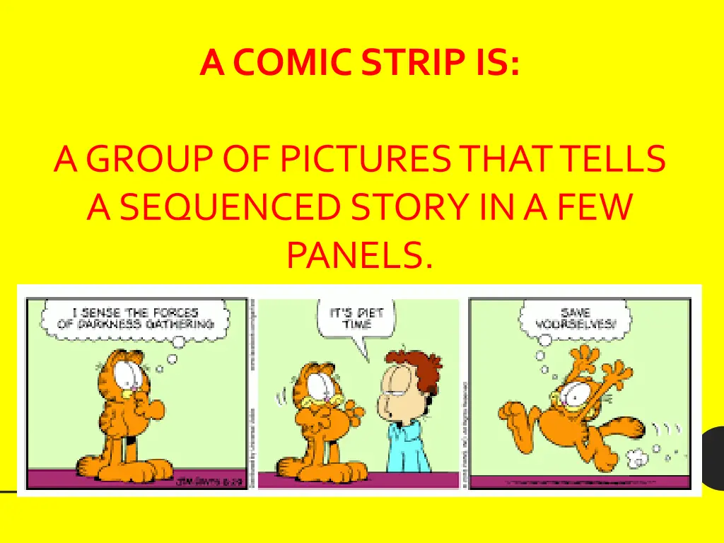 a comic strip is