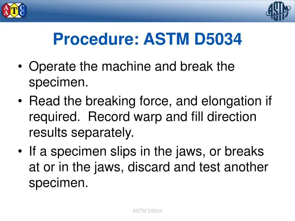 procedure astm d5034 2