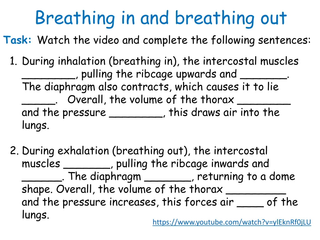 breathing in and breathing out