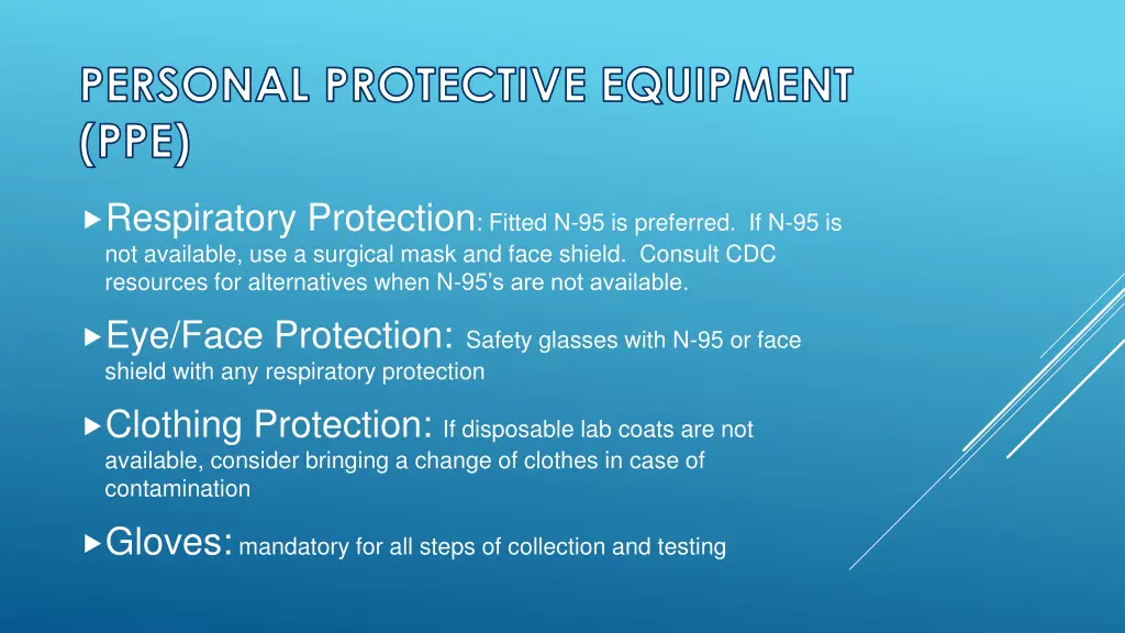 personal protective equipment ppe