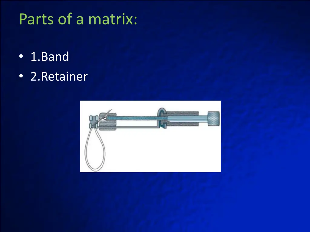 parts of a matrix