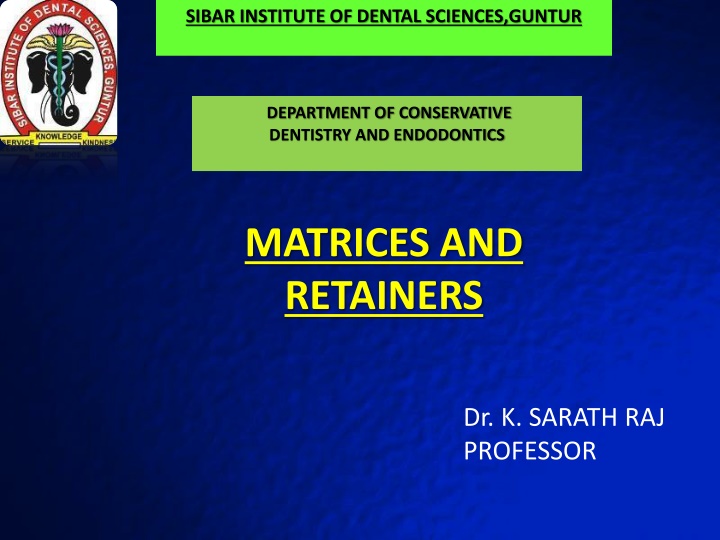 sibar institute of dental sciences guntur