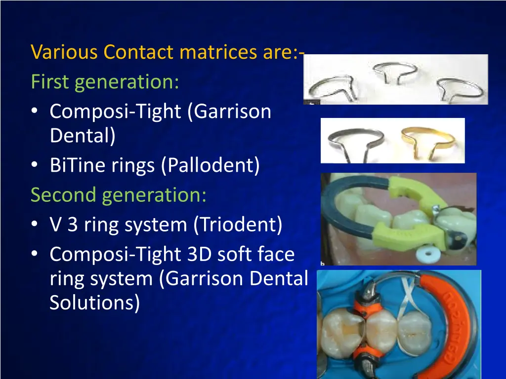 various contact matrices are first generation