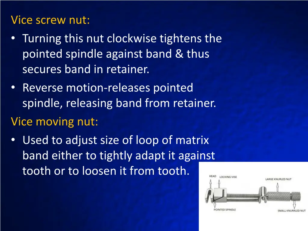 vice screw nut turning this nut clockwise