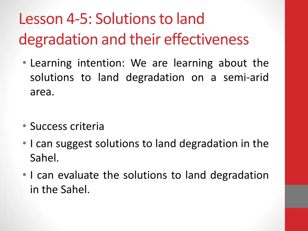 lesson 4 5 solutions to land degradation