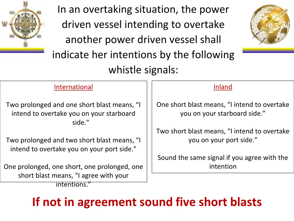 in an overtaking situation the power driven