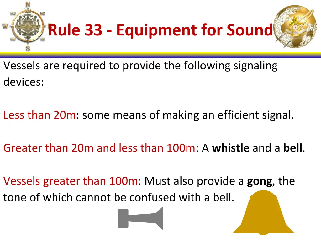 rule 33 equipment for sound