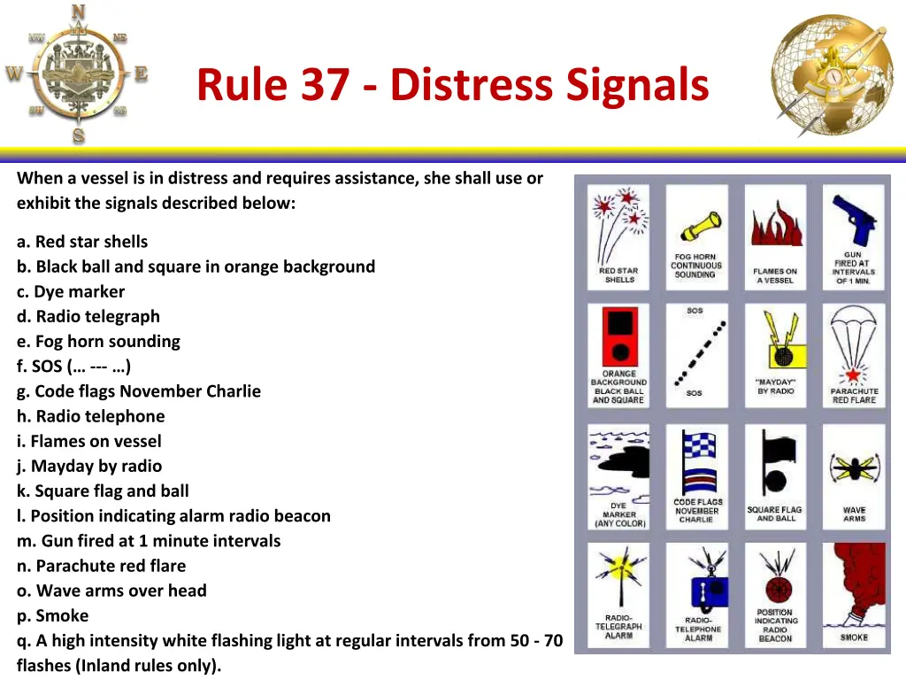 rule 37 distress signals