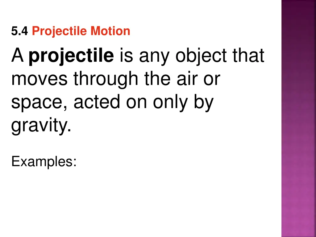 5 4 projectile motion 1