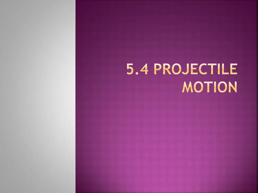 5 4 projectile motion