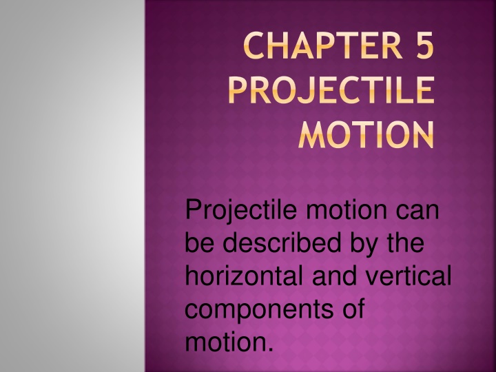 chapter 5 projectile motion