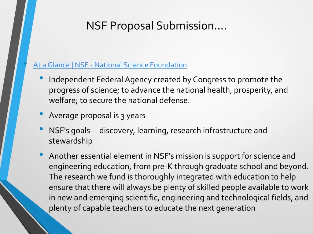 nsf proposal submission 2